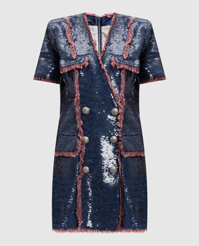 Balmain Blue dress with sequins 123500