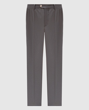 Brunello Cucinelli Khaki pants made of wool M038PE1450