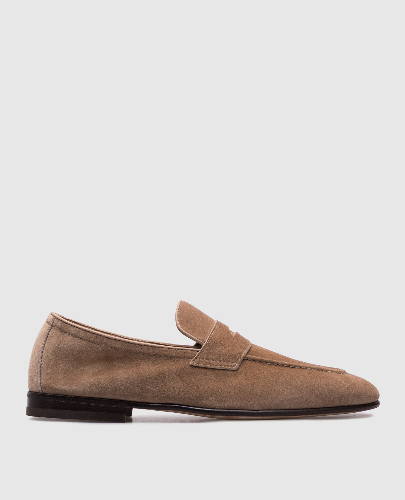 Beige suede loafers Soft Brunello Cucinelli