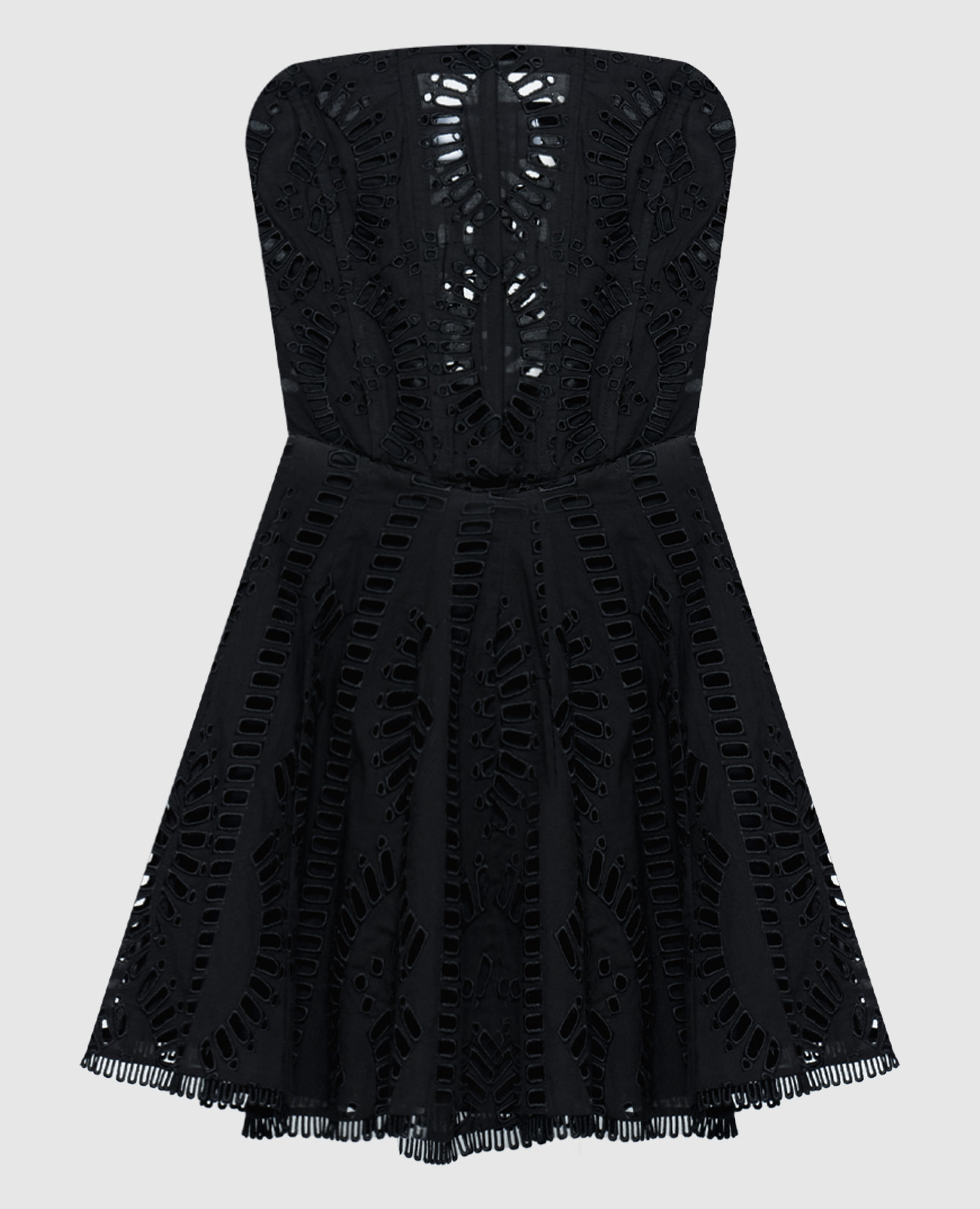 

Zamick mini bustier black dress with broderie embroidery Charo Ruiz, Черный