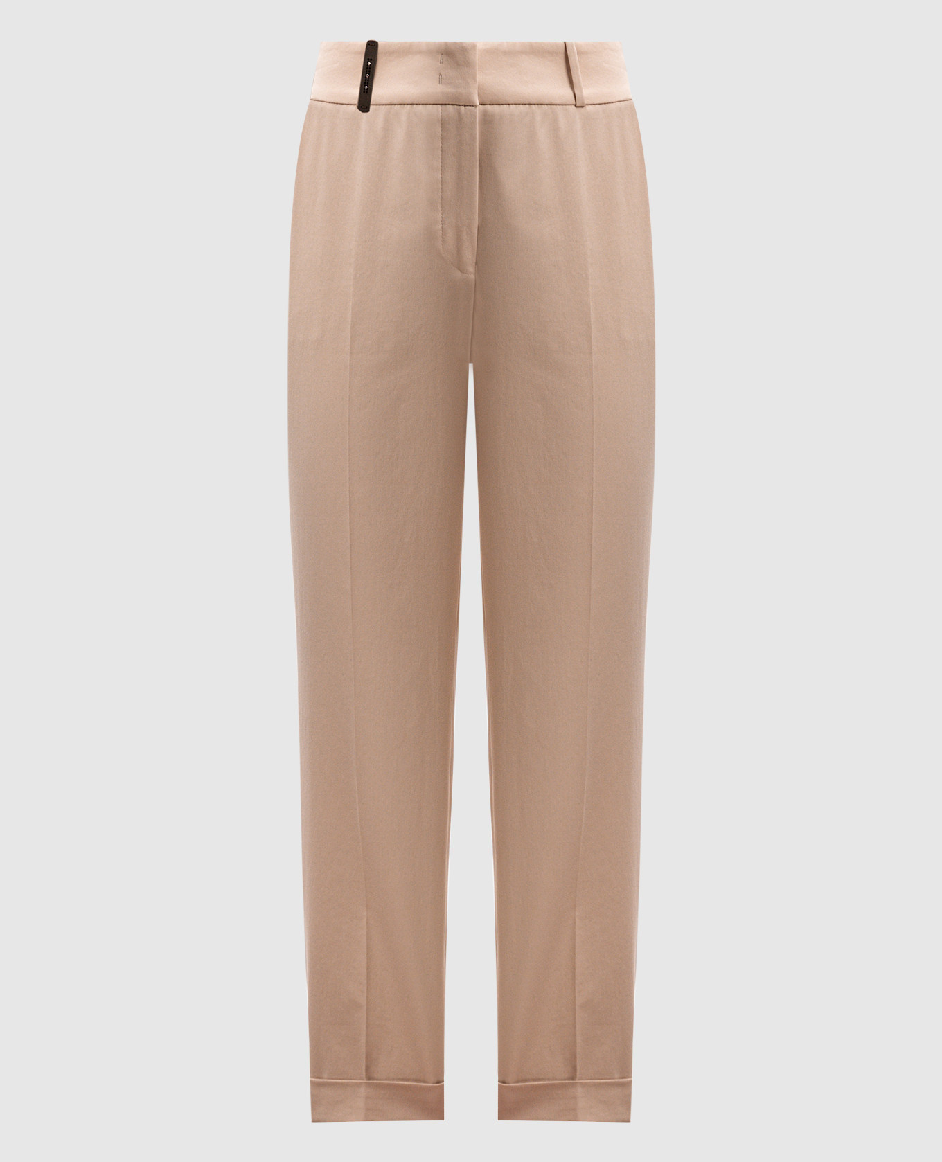 Beige chinos with lapels Peserico