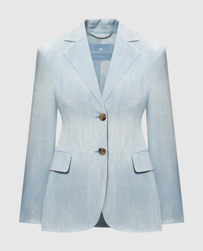 Ermanno Scervino Blue jacket with a degraded effect D466I334EMY
