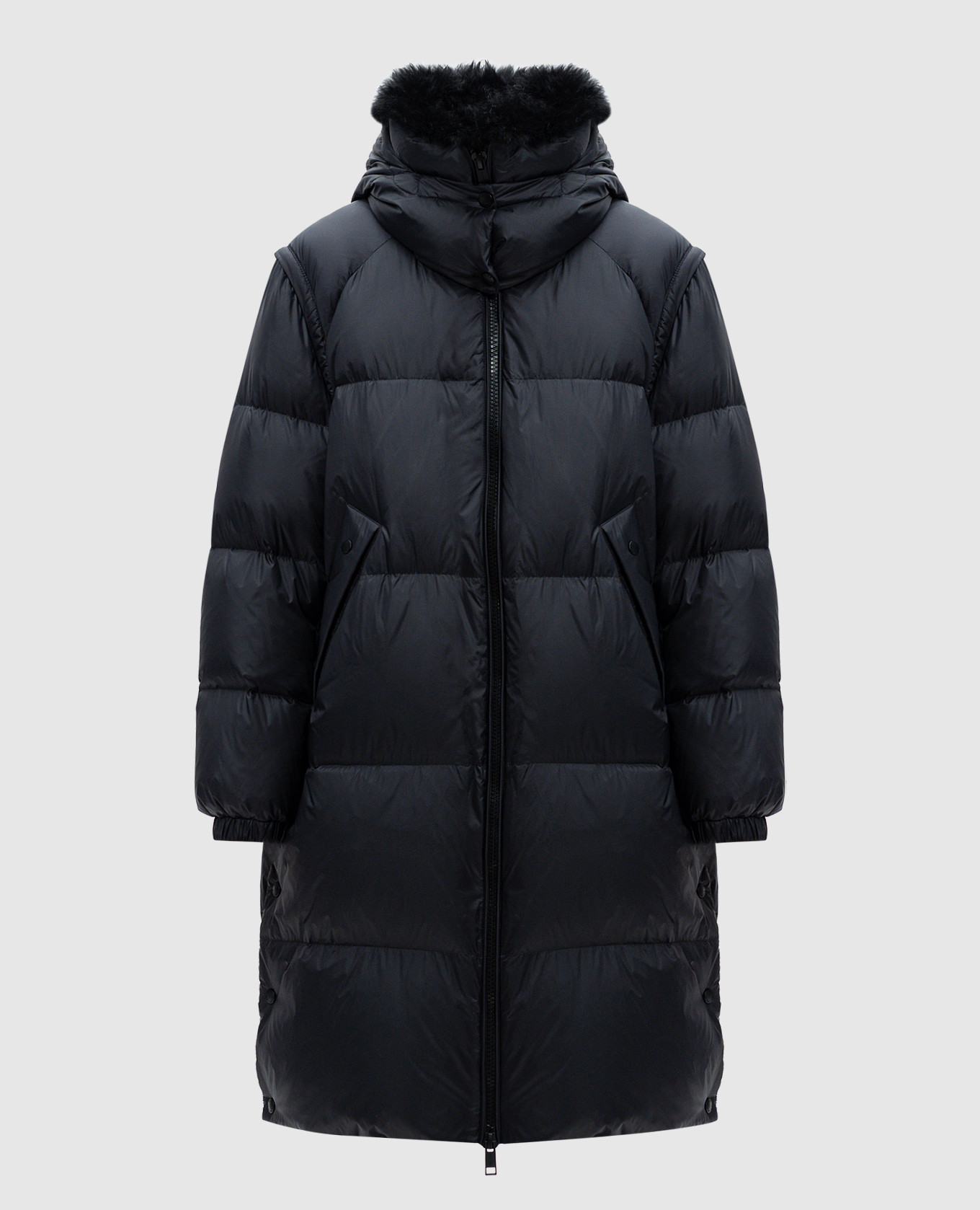

Black down jacket with fur Yves Salomon Army