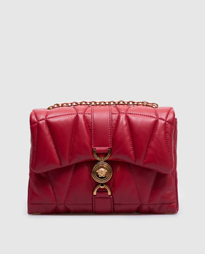 Versace Red Medusa leather messenger bag 10159641A12973