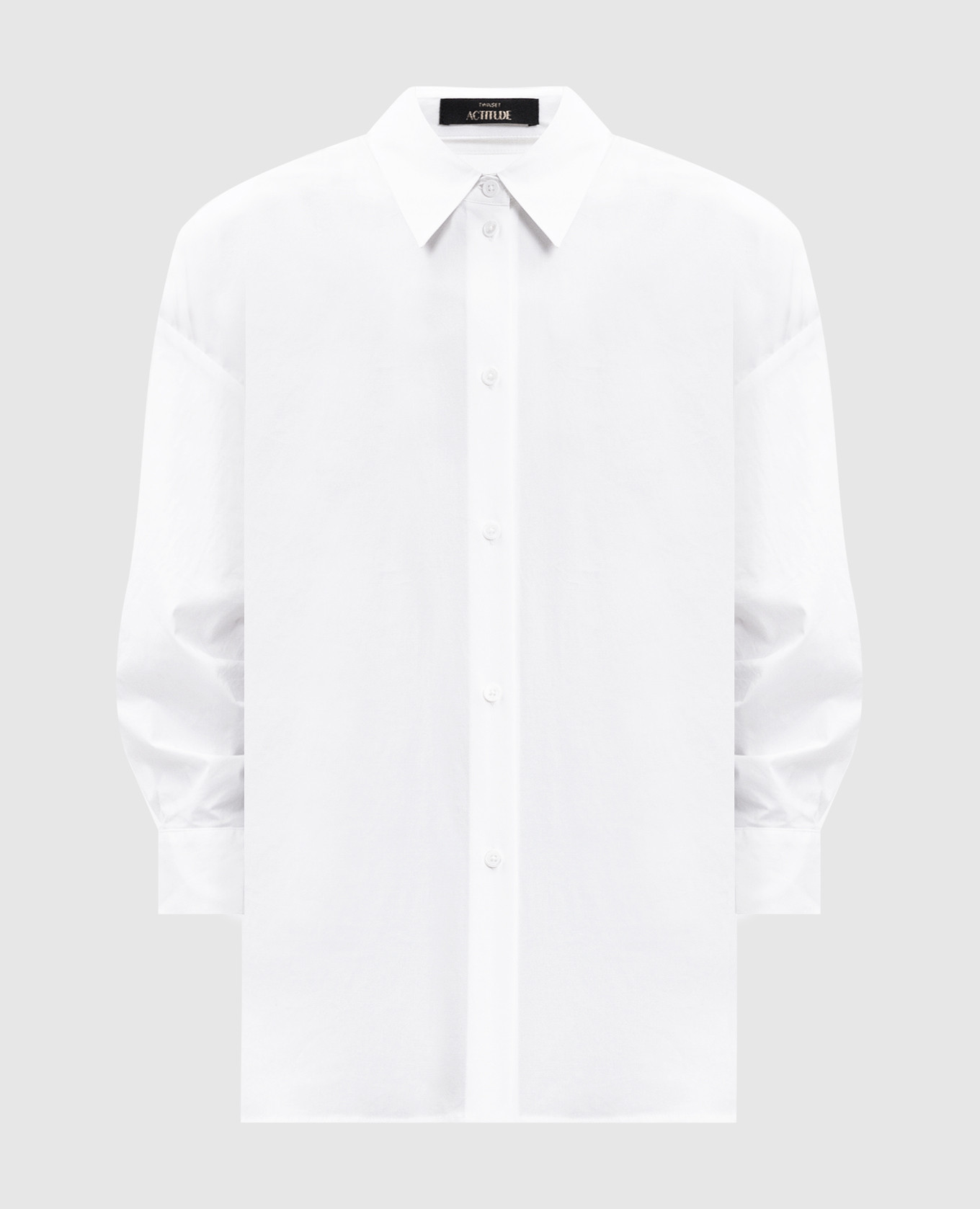 White shirt with a figure-hugging neckline Twinset
