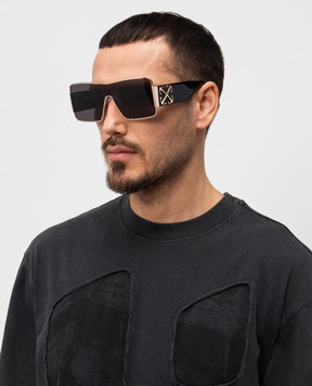 Off-White Black Aspen sunglasses with logo OERI14GS25MET001