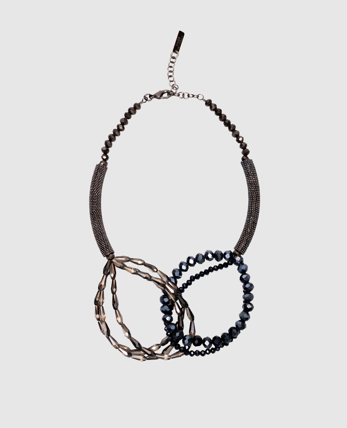

Gray necklace with monil chain and beads Peserico, Grey