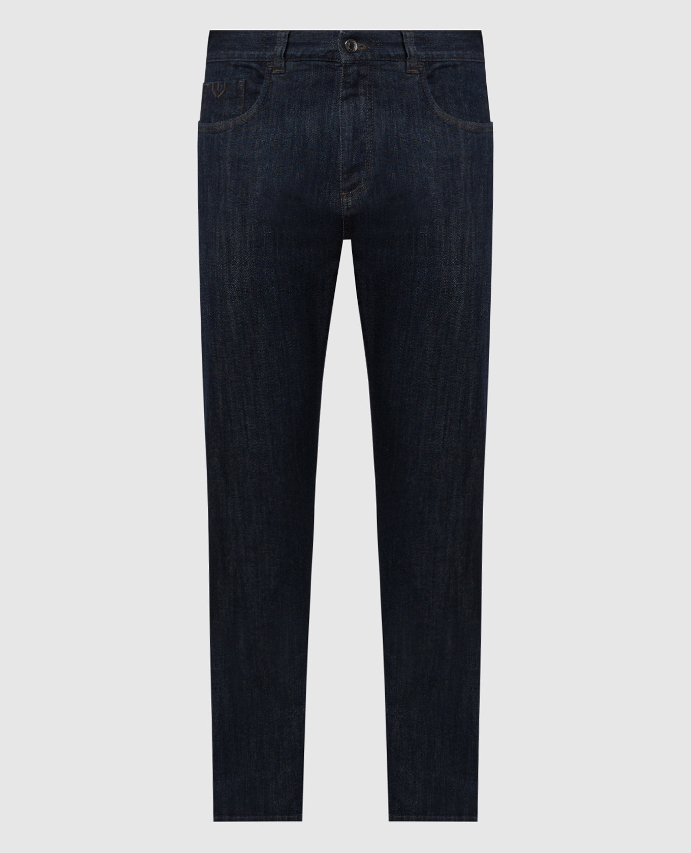 

Blue jeans with logo patch Canali