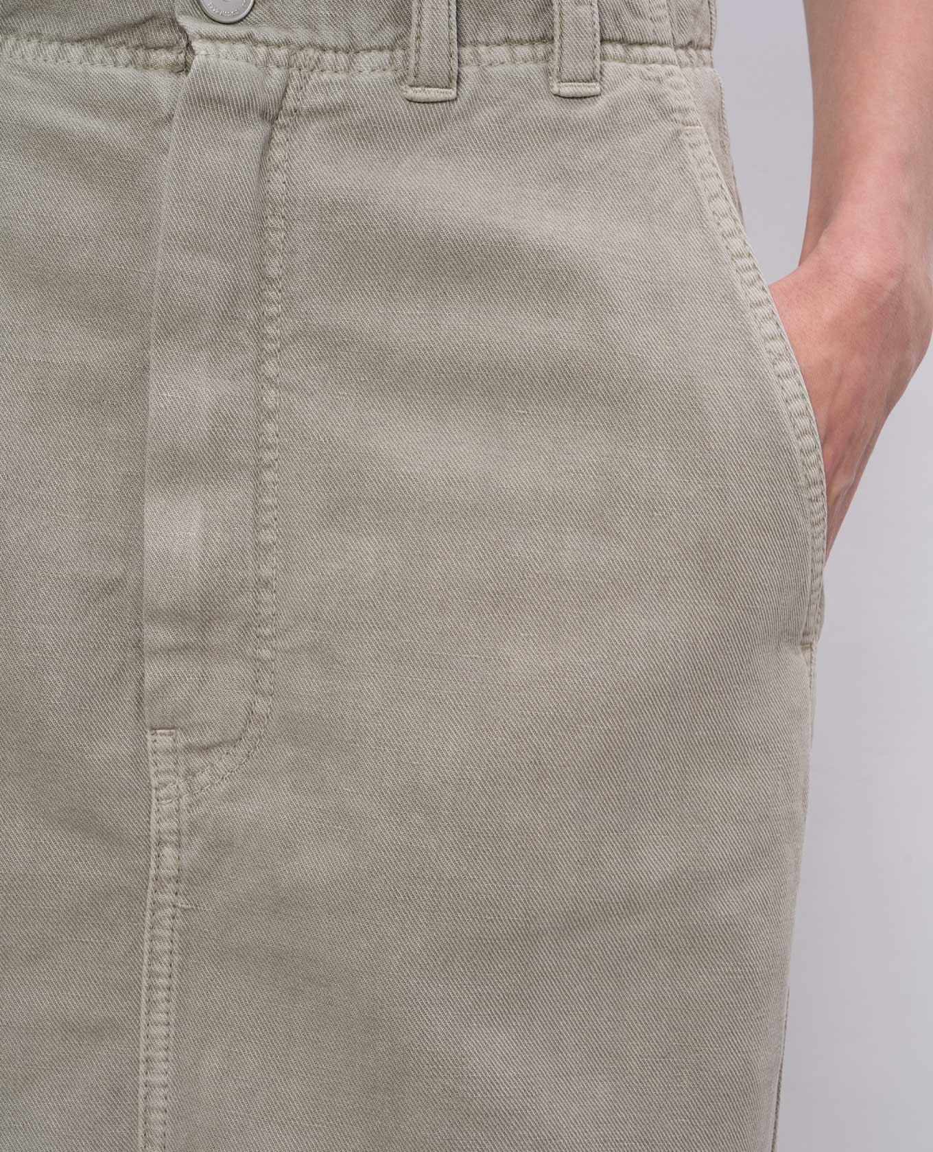 

Green Chino denim skirt with linen Brunello Cucinelli