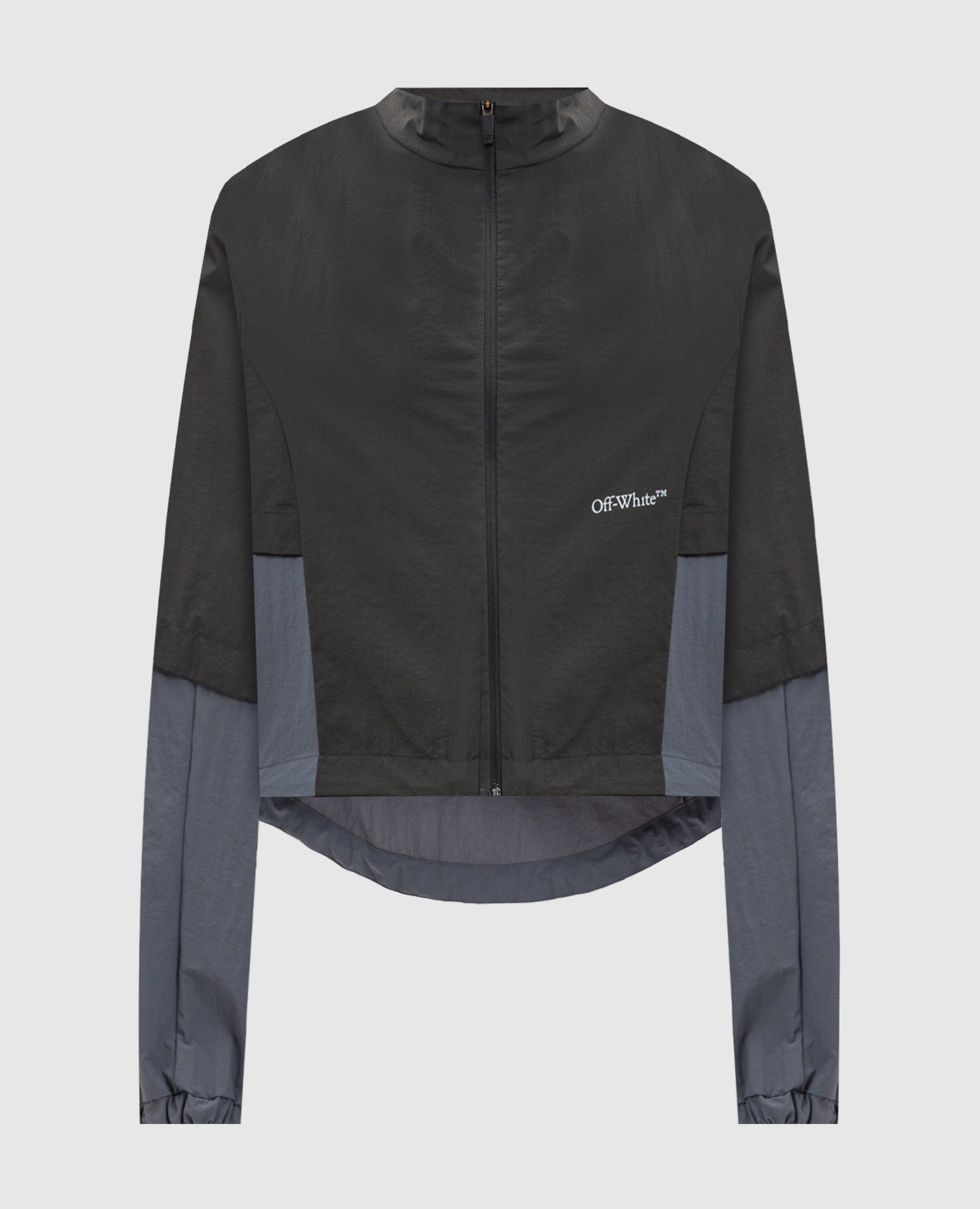 Grey windbreaker with logo print Off-White