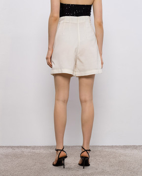 Philosophy di Lorenzo Serafini Beige shorts with contrast stitching A03122121