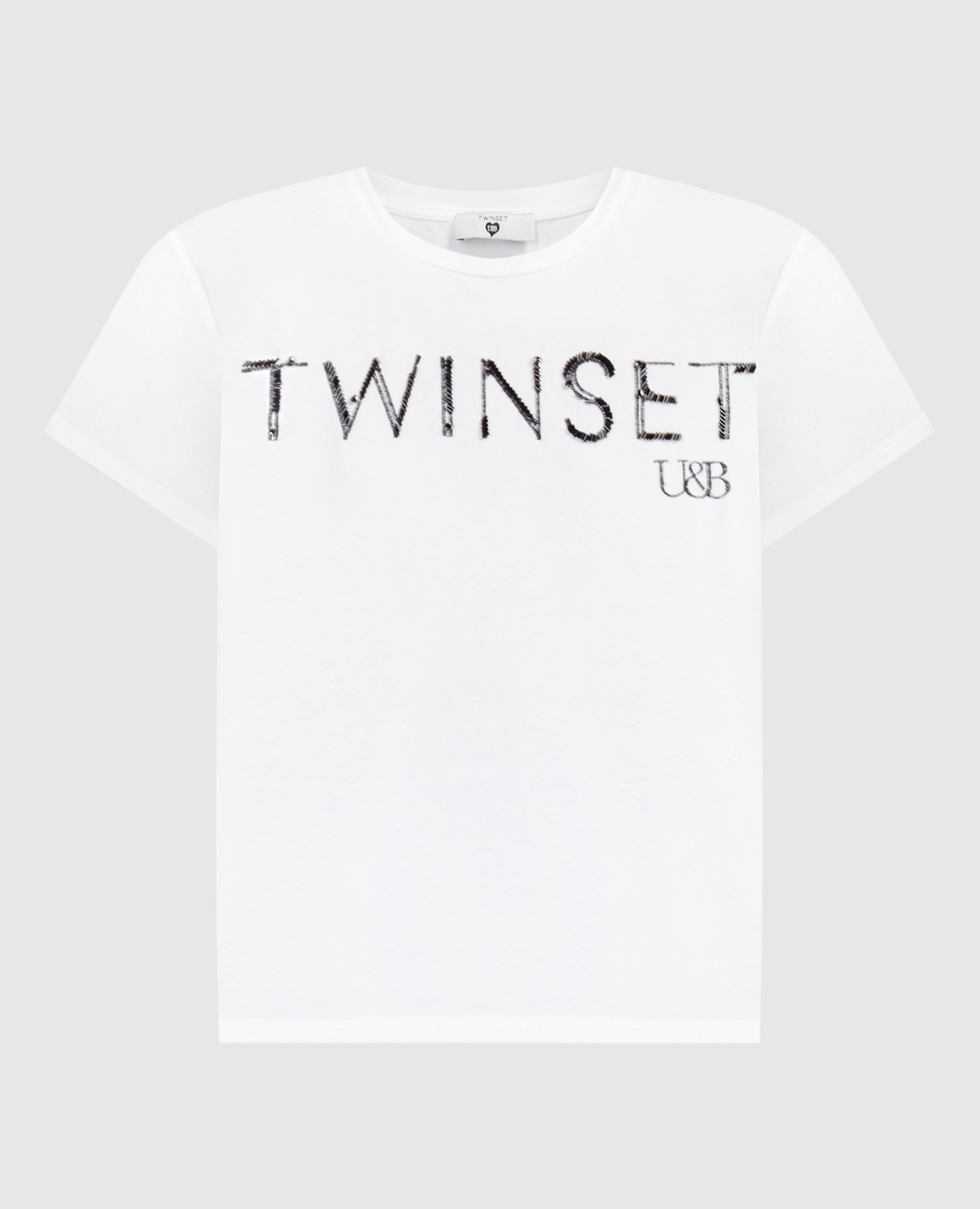

White t-shirt with logo embroidery Twinset