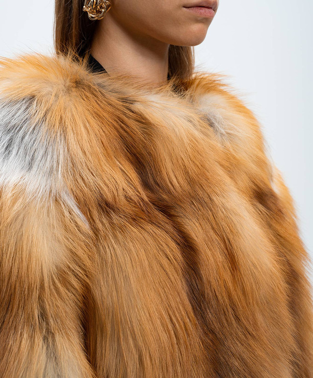 $3650 BALMAIN BROWN DISTRESSED LEATHER RACCOON FUR BIKER ZIP