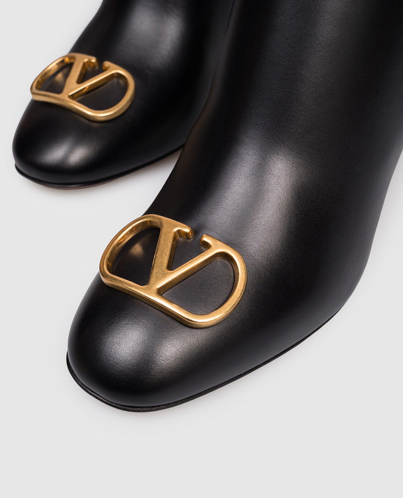 Black leather boots with logo Valentino 5