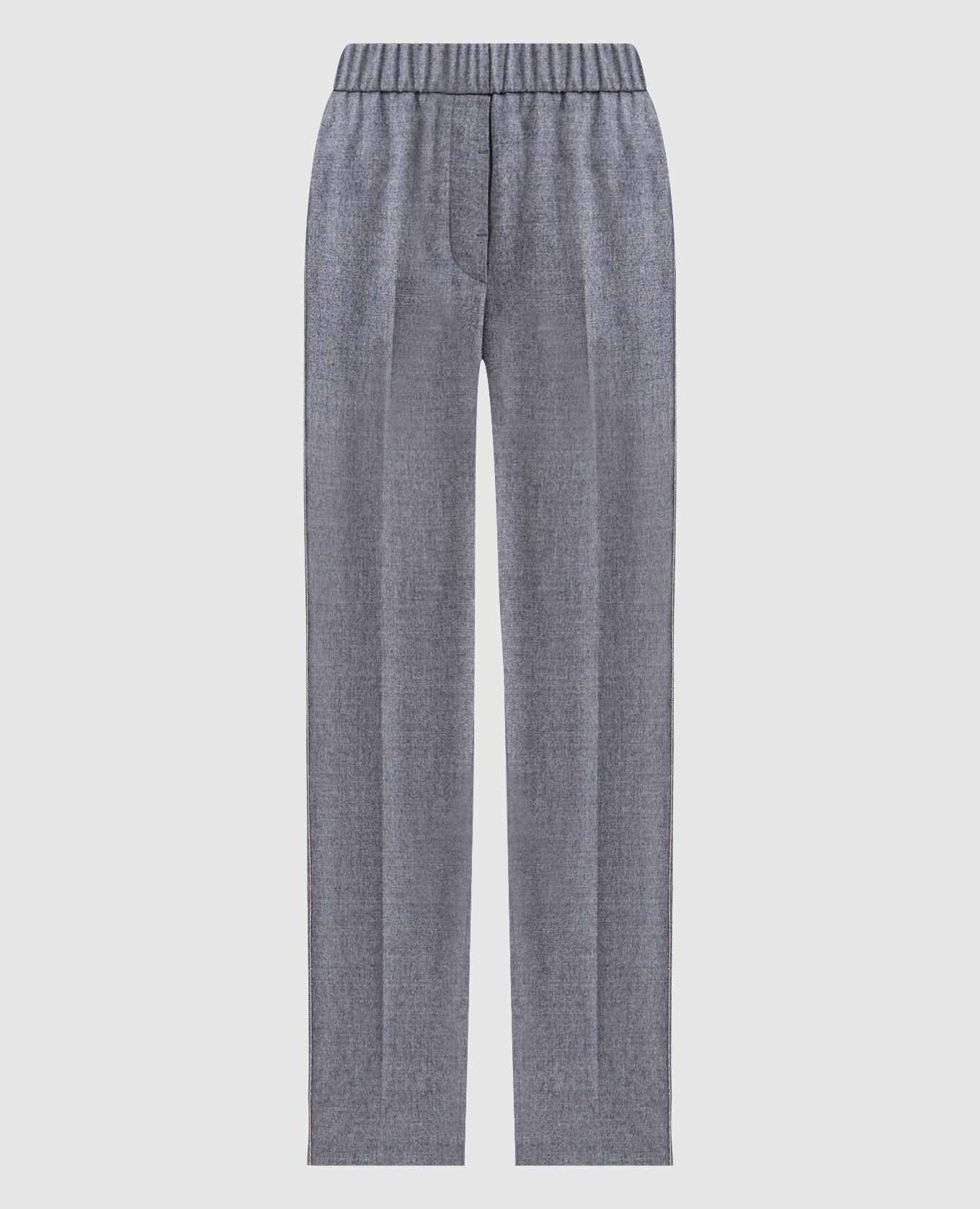 

Gray wool and cashmere pants with monil chain Peserico, Grey