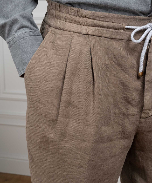 VIP【関税送料無料】希少 BRUNELLO CUCINELLI BEIGE LINEN SHORT Brunello Cucinelli Cotton Cargo Shorts Beige at CareOfCarl.com