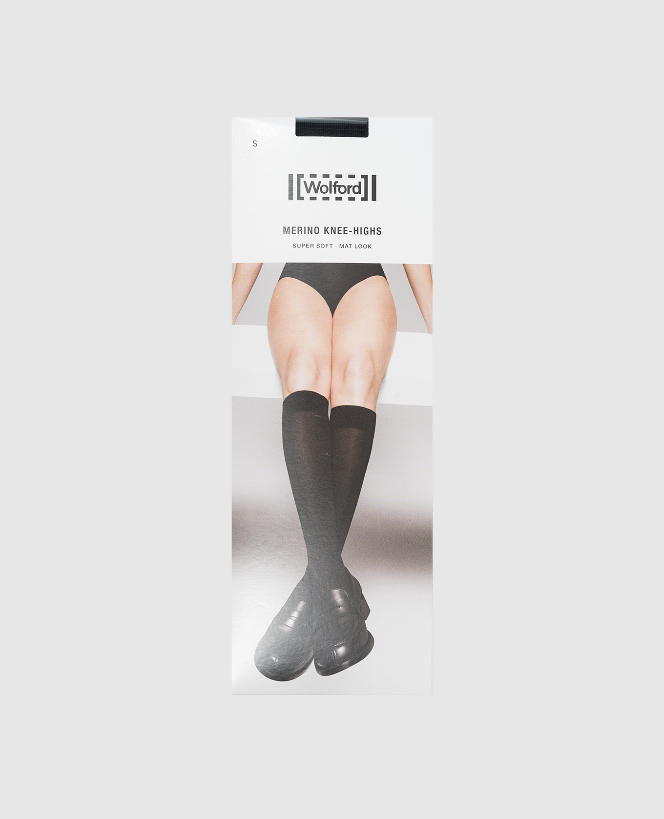 Black merino knee highs with wool wolford