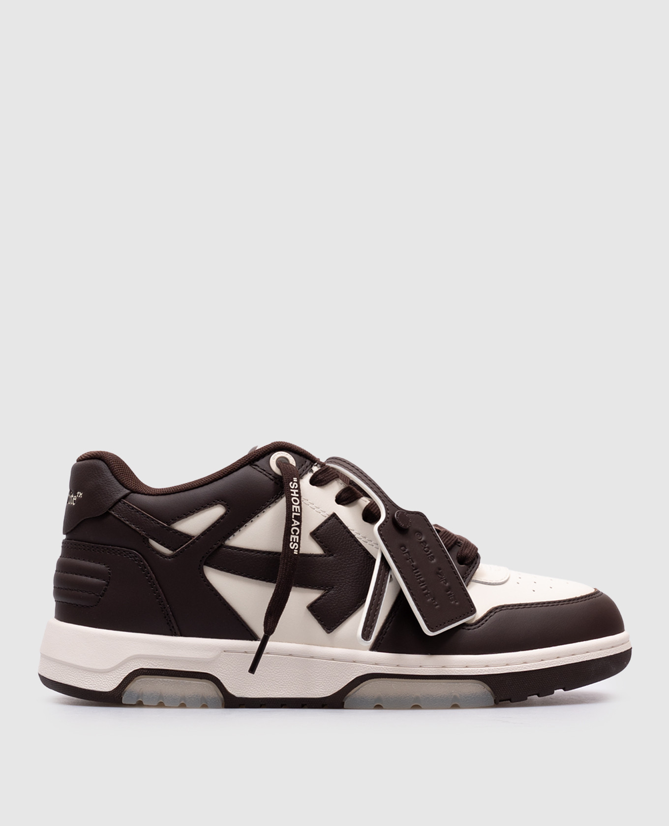

Out OF Office brown leather sneakers Off-White