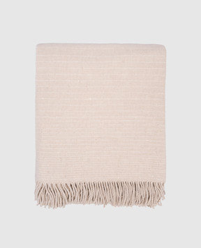 Peserico Beige striped wool and cashmere poncho S31477C0CC263