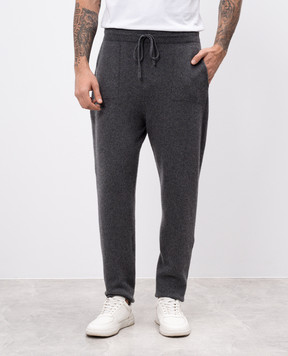 Cashmere&Whiskey Gray sweatpants made of cashmere MU864F1307341PF