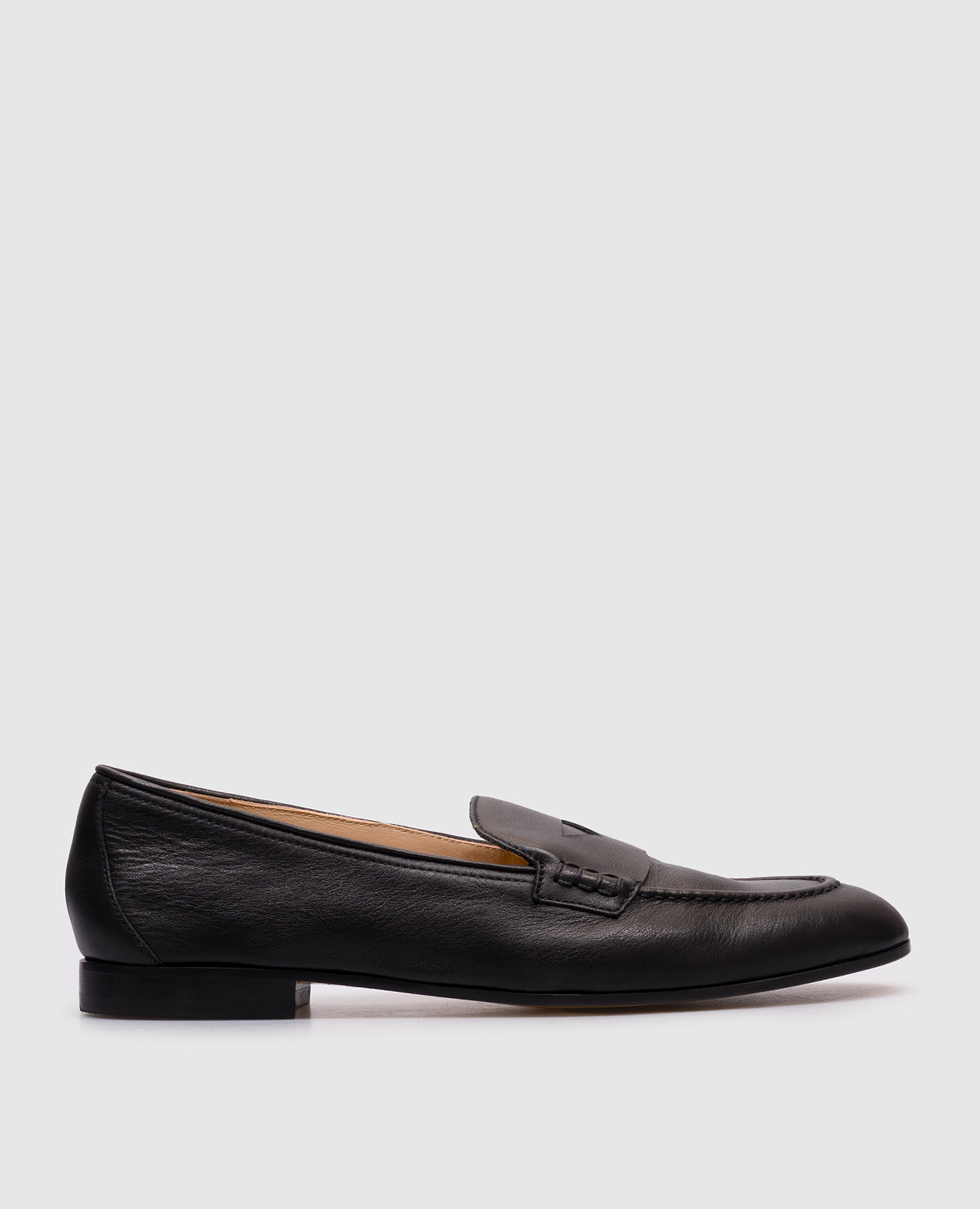 

Black leather loafers Doucal's
