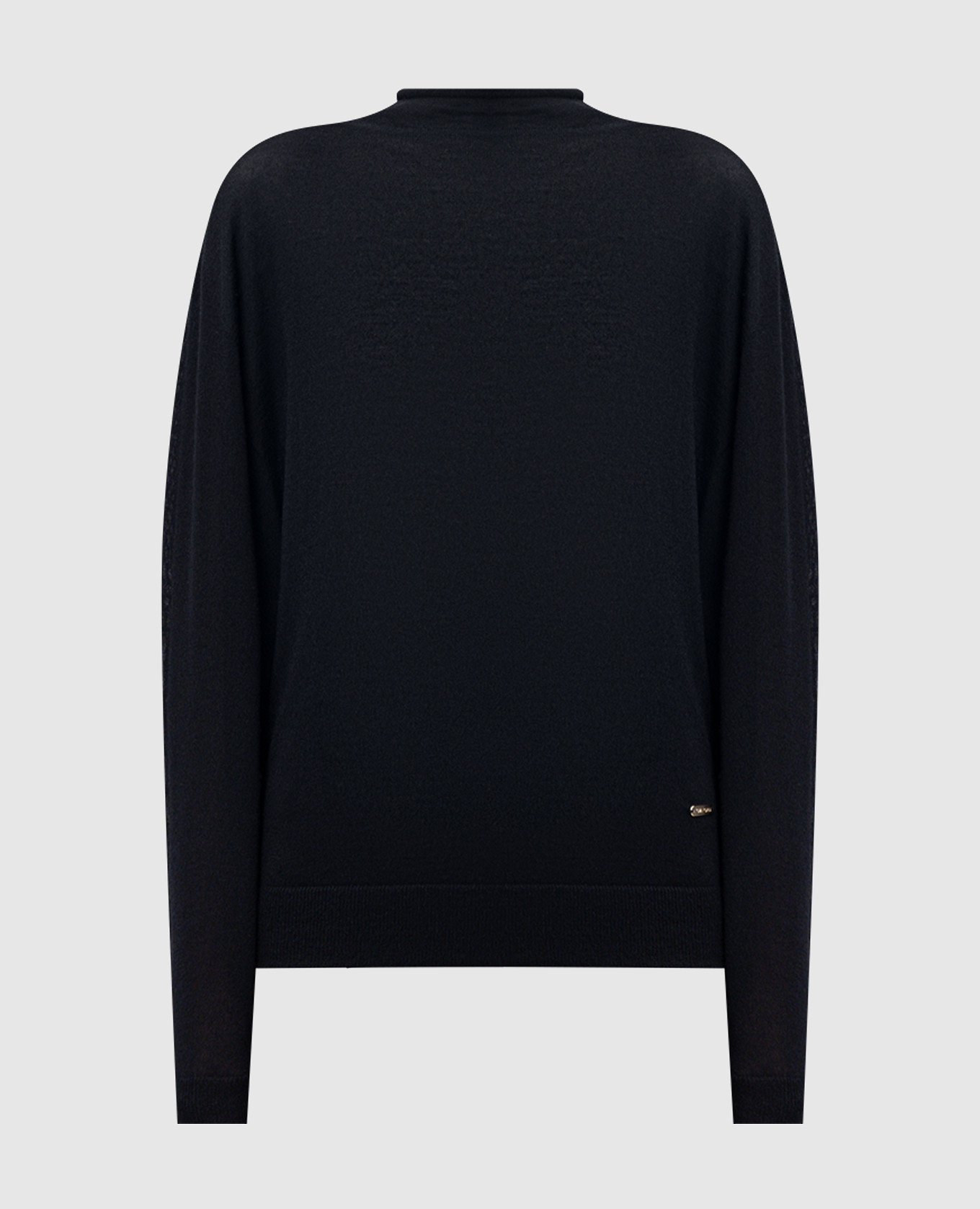 Black cashmere and silk sweater with logo Tom Ford