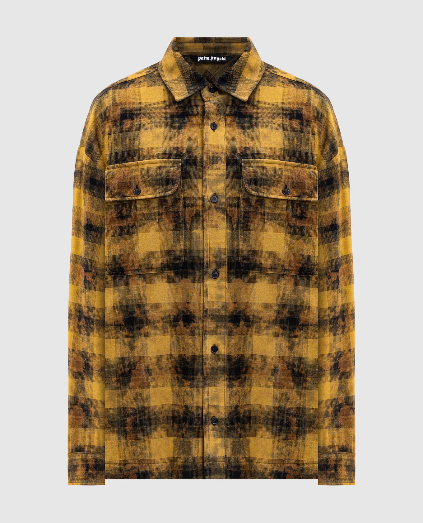 Yellow checkered shirt Palm Angels