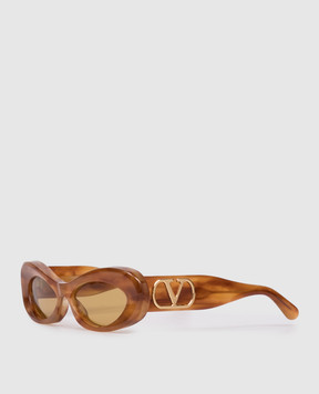 Valentino Beige sunglasses with VLogo emblem VLS178C57