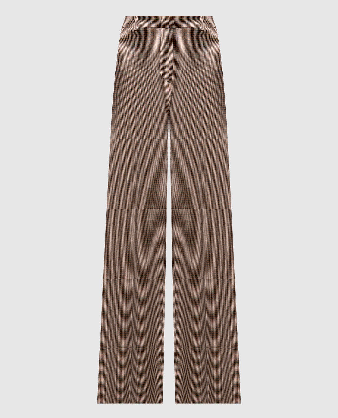 Mteso brown pants with patterned wool max mara sportmax