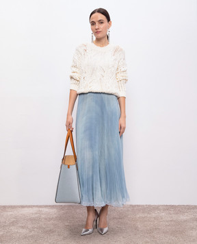 Ermanno Scervino White sweater with lace D465M310APMQV