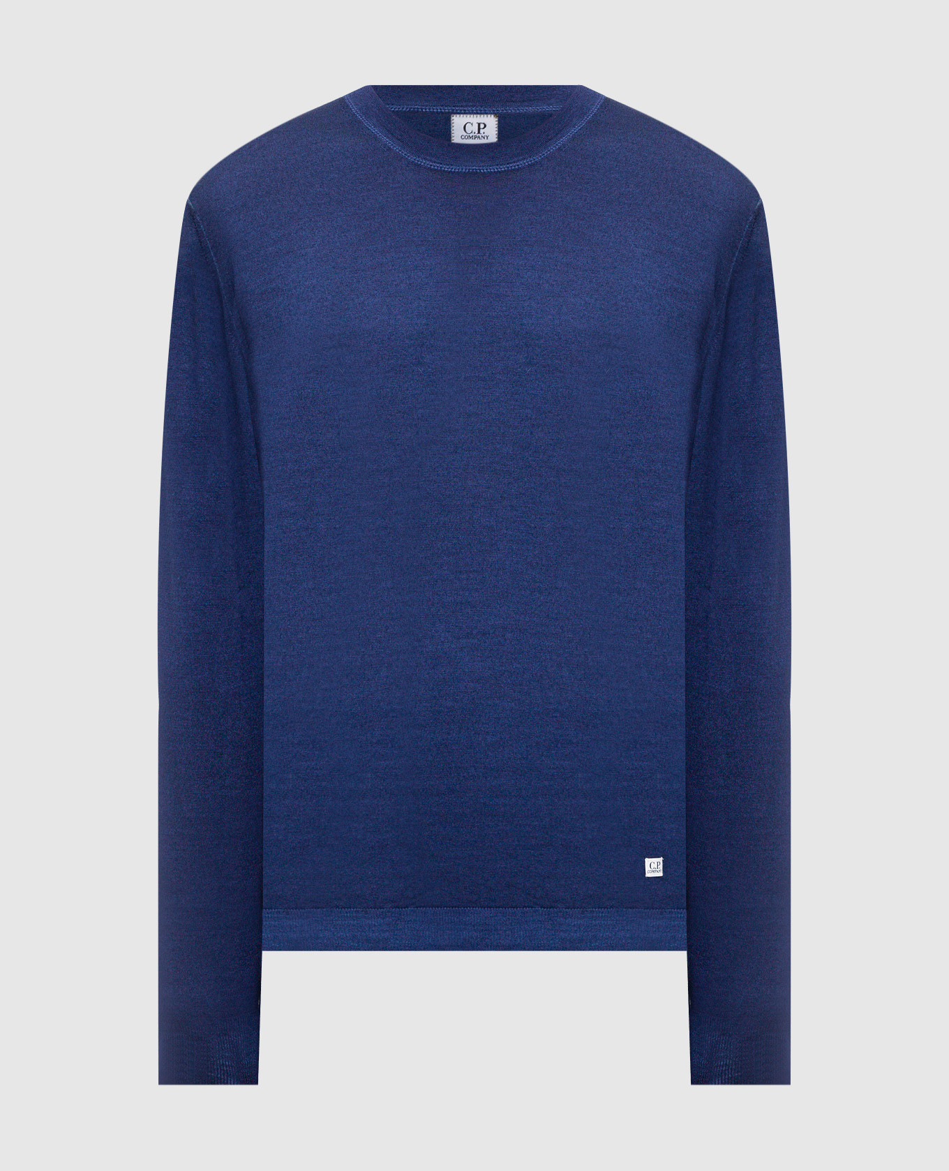 

Blue wool jumper with logo patch C.P. Company