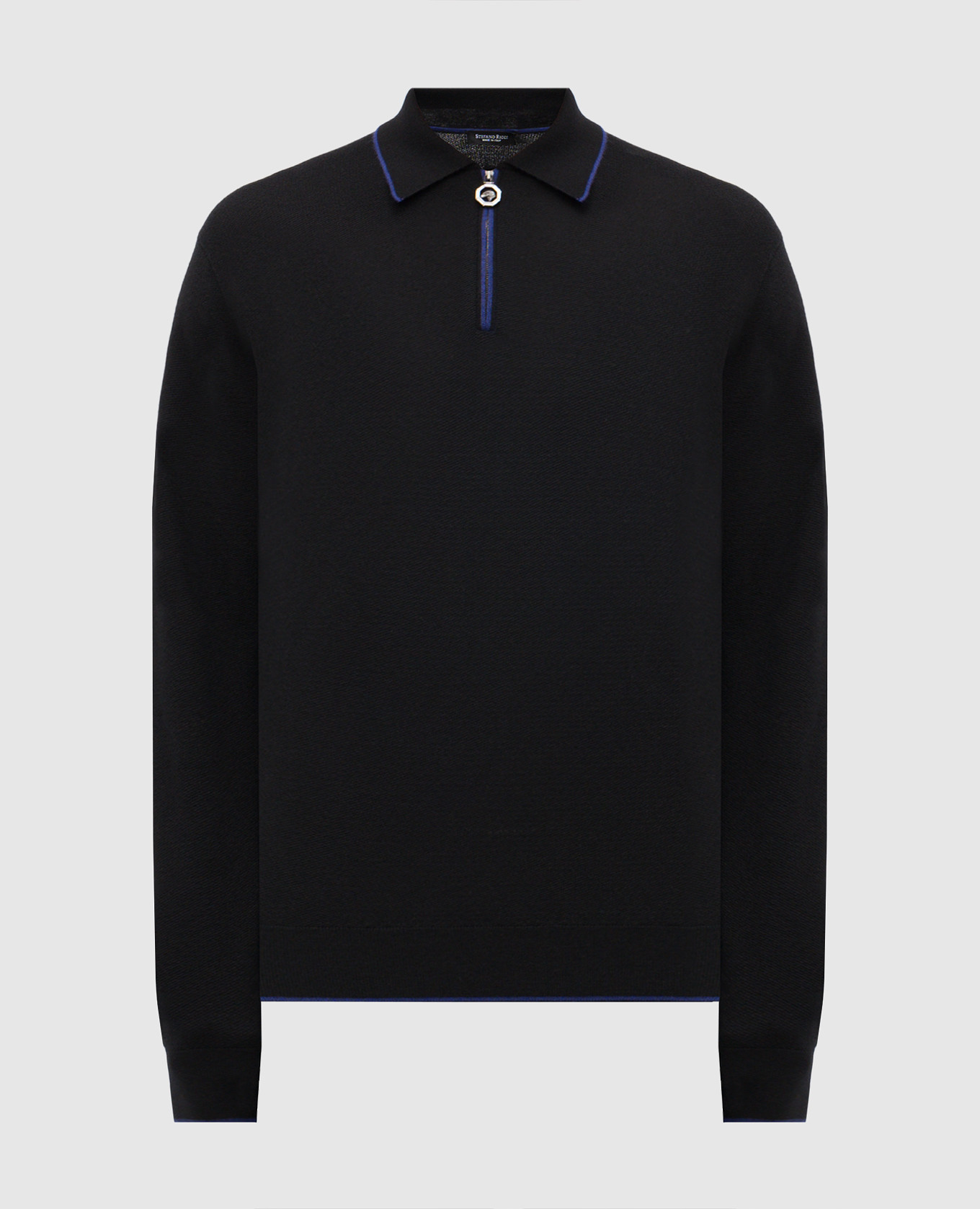

Black cashmere and silk polo shirt Stefano Ricci