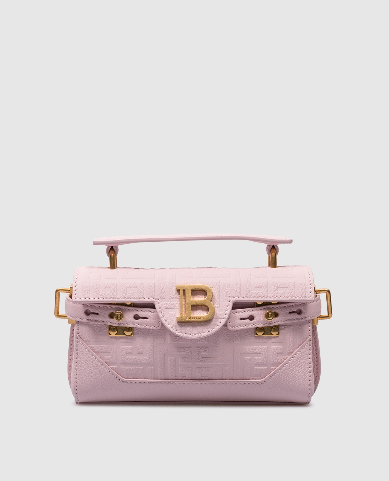 

B-Buzz 19 Pink Leather Crossbody Bag Balmain