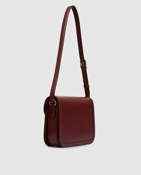 Valentino VLogo burgundy leather messenger bag 7W2B0R15UHF