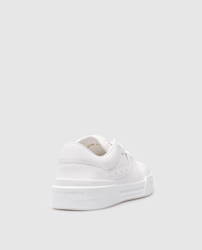 Dolce&Gabbana White leather sneakers with a logo patch CK2036AC842