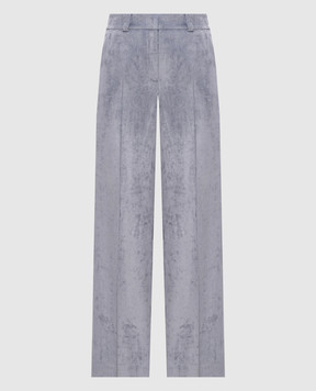 Peserico Blue corduroy pants A04736Z01590