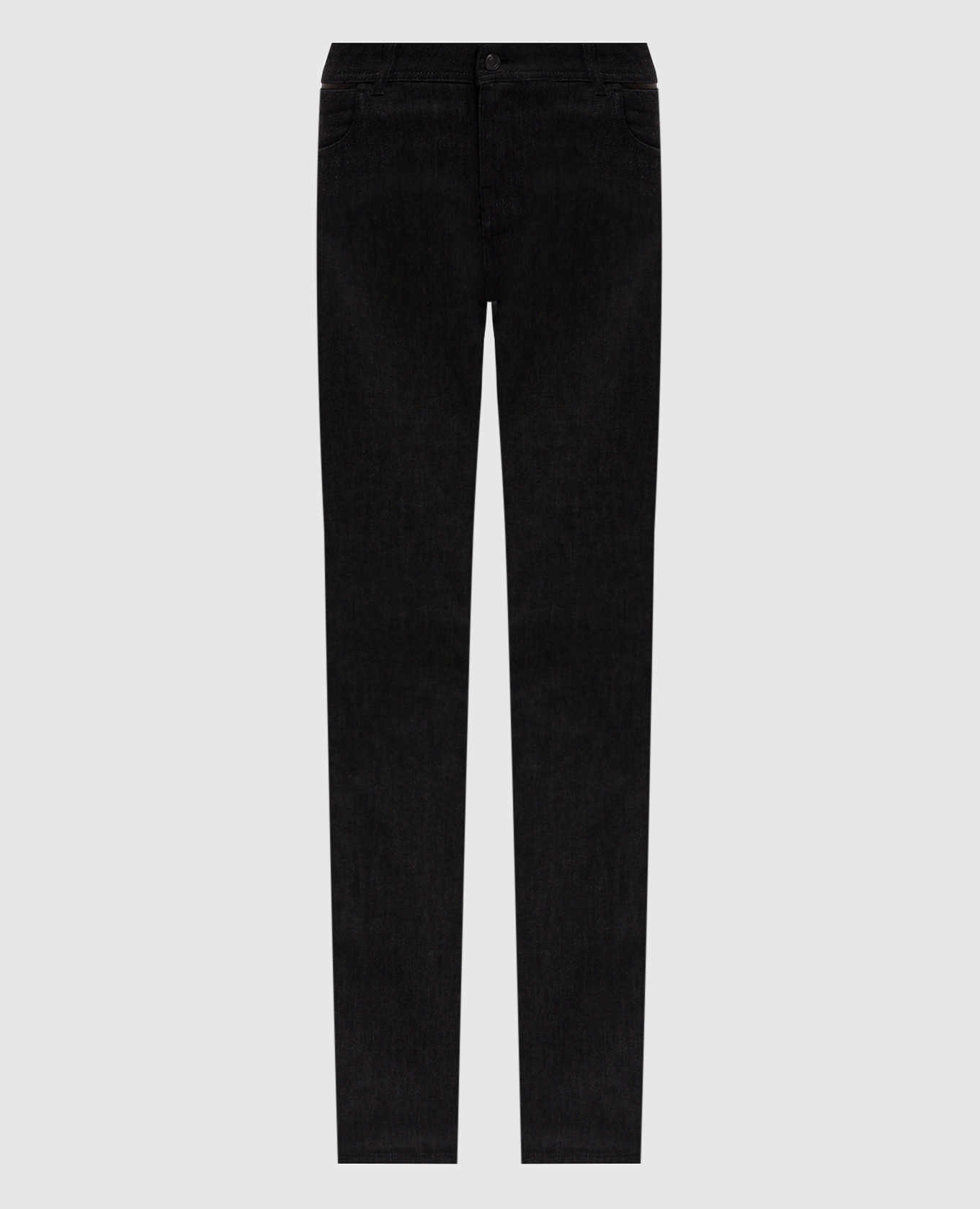 Black jeans with leather inserts Tom Ford