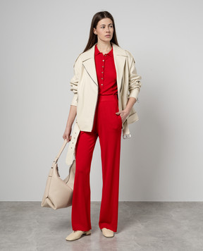 Allude Red pants made of wool 24264017