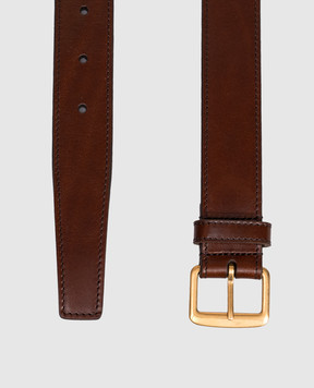 Saint Laurent Brown leather belt 806228AACU5