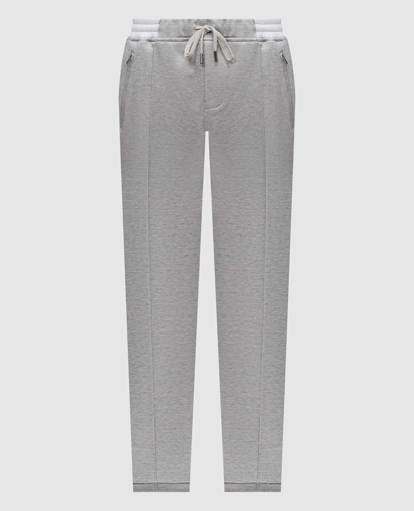 

Grey silk sweatpants with logo patch CAPOBIANCO
