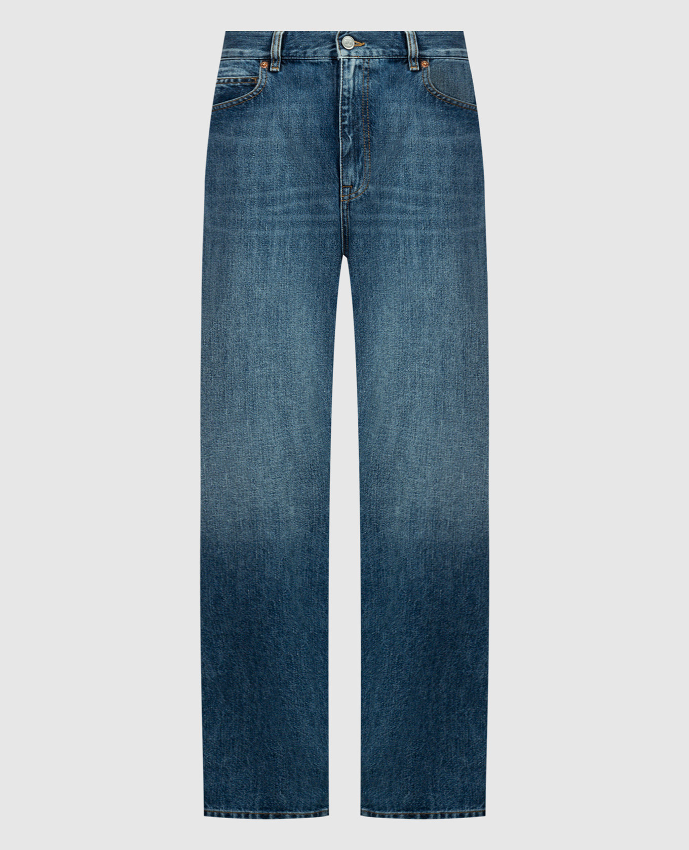 

Blue jeans with logo patch Valentino