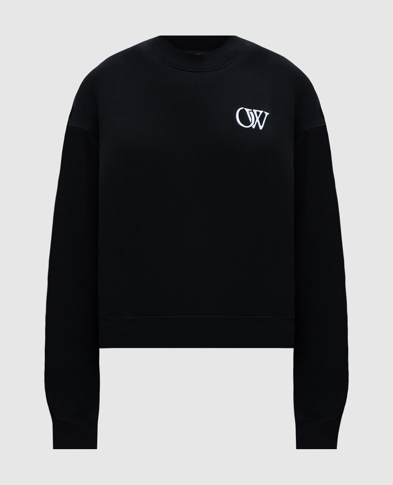 

Black sweatshirt with OW logo embroidery Off-White
