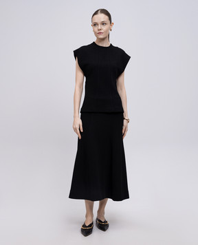 Jil Sander Black top with accent stitching J02NC0264J20232