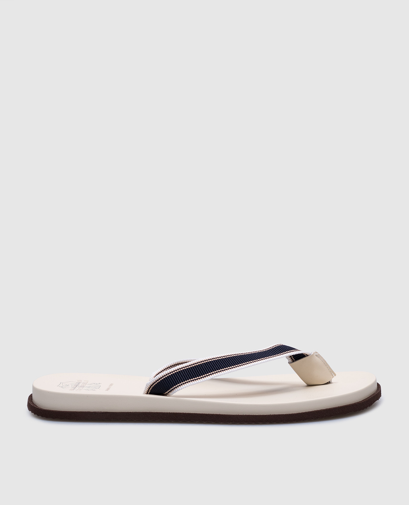 

Beige flip-flops with logo emblem Brunello Cucinelli