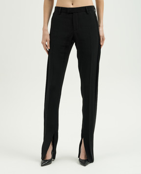 Ann Demeulemeester Black pants Viva with braid 2401WTR10RFA425