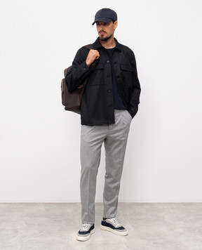 Peserico Gray wool shirt R5223802710