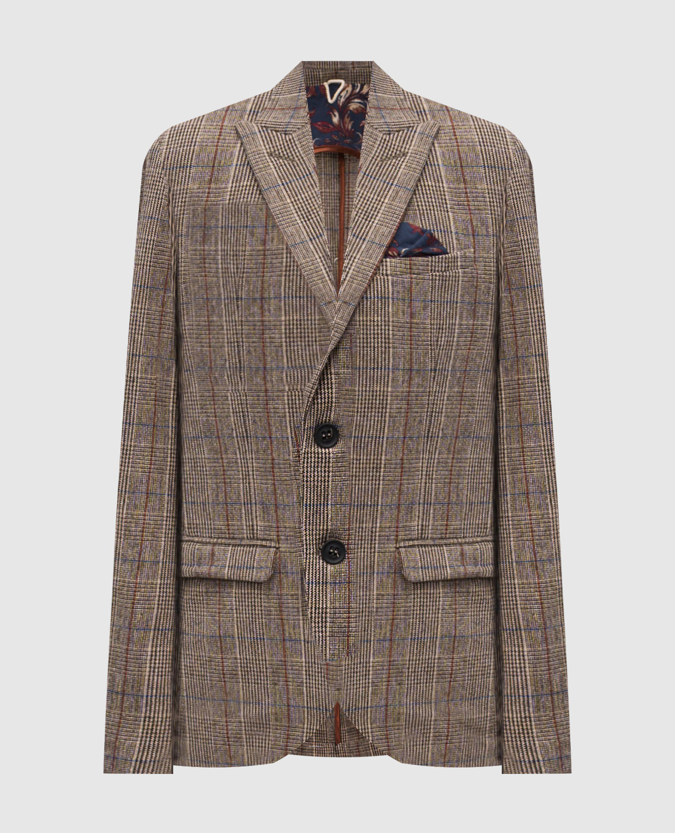 Beige checked wool jacket Bicolore