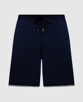 Brunello Cucinelli Blue shorts with lapels MN05N3379G