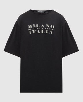 Dolce&Gabbana Black t-shirt with logo print G8SC5TG7NTC