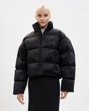 Balenciaga Black down jacket with logo pattern 850867TTQ13